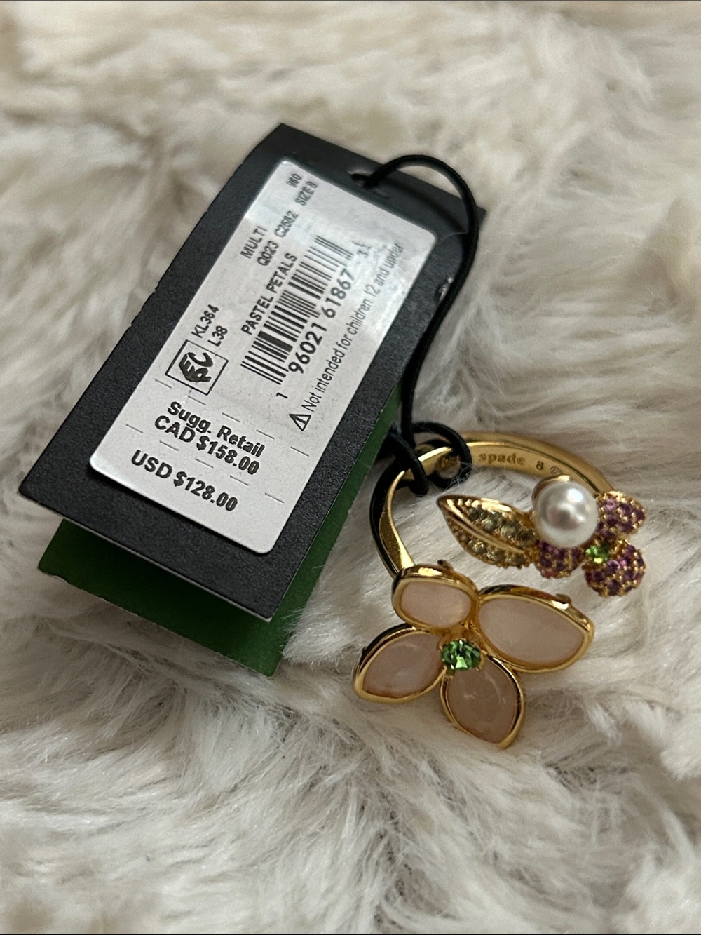 NWT $128 kate spade Pastel Petals Ring - Picture 7 of 12